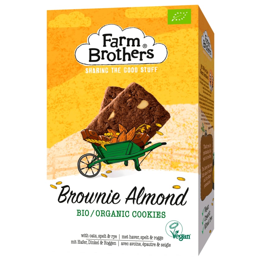 Farm Brothers Bio Cookies Brownie Almond vegan 150g